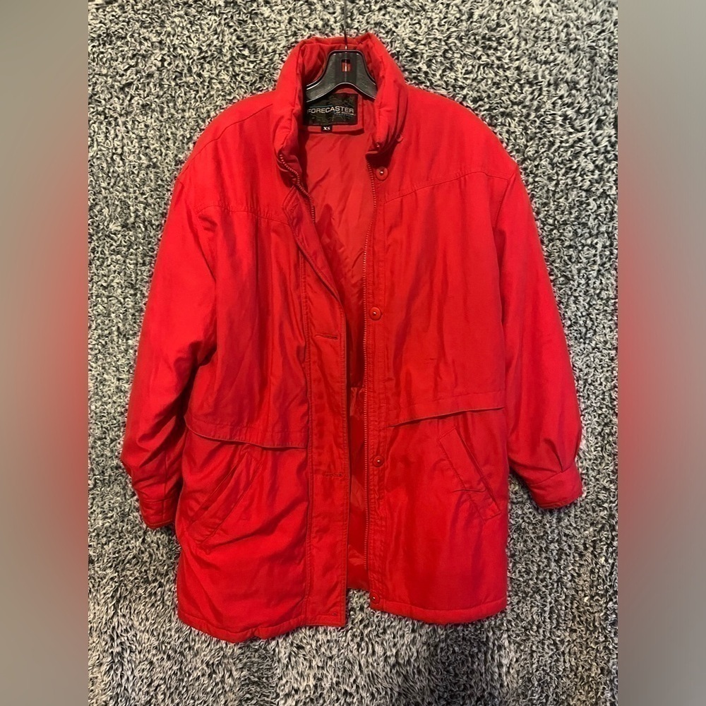 Forecaster of Boston Jacket Ladies Size XS Red Coat Outdoors Missing Hood